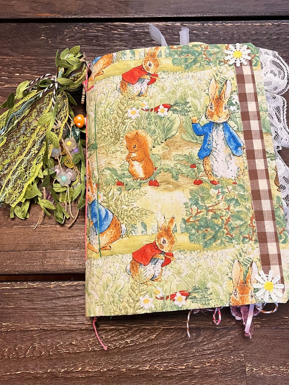 Peter Rabbit Beatrix Potter Gardening Junk Journal  Decorated Softcover 3 Sig